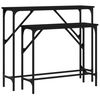 vidaXL Console Tables 2 pcs Black Engineered Wood