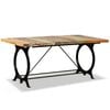 vidaXL Dining Table | Different shades of brown with multicolour accents