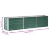 vidaXL Garden Raised Bed Galvanised Steel 240x40x45 cm Green