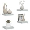 vidaXL Floating Wall Shelves 4 pcs Concrete Grey 23x23.5x3.8 cm MDF