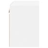 vidaXL Bedside Cabinets with LED Lights Wall-mounted 2 pcs White
