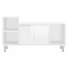 vidaXL TV Cabinet High Gloss White 100x35x55 cm Engineered Wood