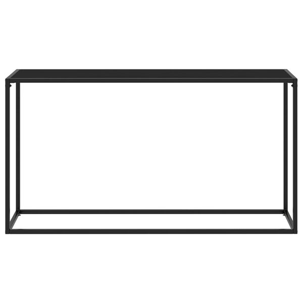 vidaXL Console Table Black 140x35x75 cm Tempered Glass