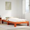 vidaXL Bed Frame without Mattress Wax Brown 75x190 cm Small Single Solid Wood Pine