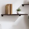 vidaXL Wall Shelf Dark Brown 60x40x2 cm Treated Solid Wood Oak