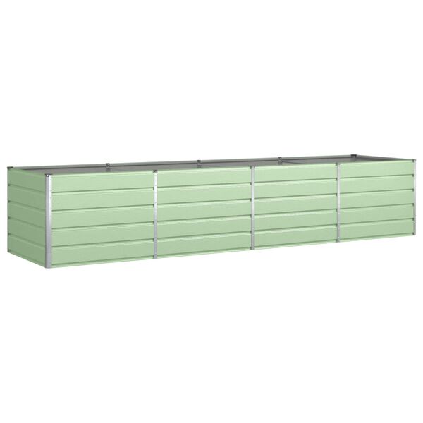 vidaXL Planter Pastel Green 385 x 100 x 75 cm Galvanised Steel