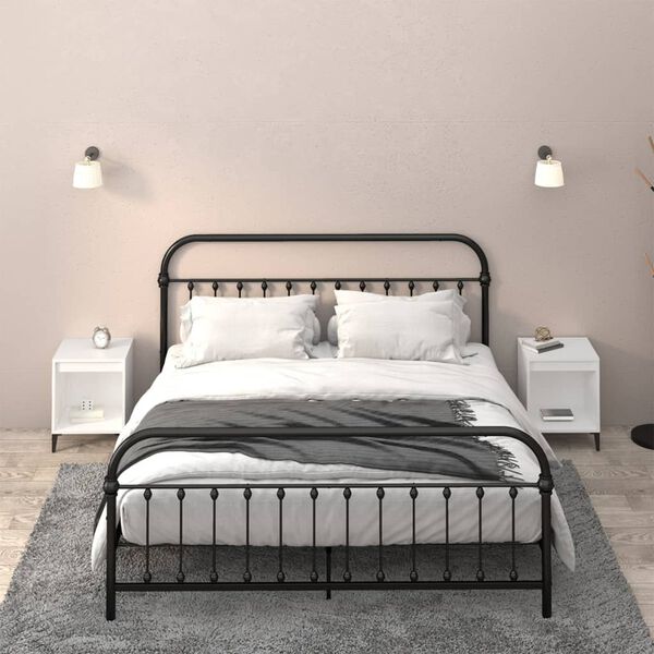 vidaXL Bedside Cabinets 2 pcs White 40x35x50 cm