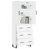 vidaXL Highboard White 69.5x34x180 cm Engineered Wood