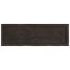 vidaXL Wall Shelf Dark Brown 120x40x(2-6) cm Treated Solid Wood Oak