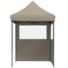 vidaXL Party Tent Folding Taupe 200 x 200 x 306 cm Oxford Fabric
