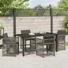 vidaXL Garden Dining Set 5 pcs Grey Poly Rattan