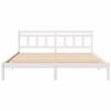 vidaXL Bed Frame White 200 x 200 cm Solid Pine Wood