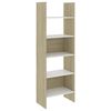 vidaXL 4 Piece Book Cabinet Set White and Sonoma Oak Engineered Wood