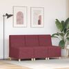 vidaXL Modular Sofa Unit Armless 3 pcs Wine Red 55 x 74 x 82 cm Fabric