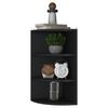 vidaXL Wall Corner Shelf Black 30x31.5x60 cm Engineered Wood