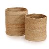 vidaXL Storage Basket Set 2 Pieces Handmade Jute Natural