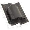 vidaXL Flat Fan Roof Ventilator Anthracite
