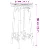 vidaXL Outdoor Bar Table Round Ø55x100 cm Bamboo