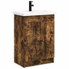 vidaXL Bathroom Furniture Set Smoked Oak 78.5 x 37.5 x 81 cm
