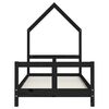 vidaXL Kids Bed Frame Black 80x160 cm Solid Wood Pine