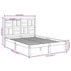 vidaXL Bed Frame without Mattress White Solid Wood 120x200 cm