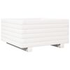 vidaXL Garden Planter White 50x50x26.5 cm Solid Wood Pine