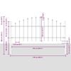 vidaXL Garden Fence Woerden with Spear Top Steel 170x75 cm Black