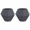 vidaXL Planter 2 pcs Anthracite 75 x 75 x 60 cm Steel