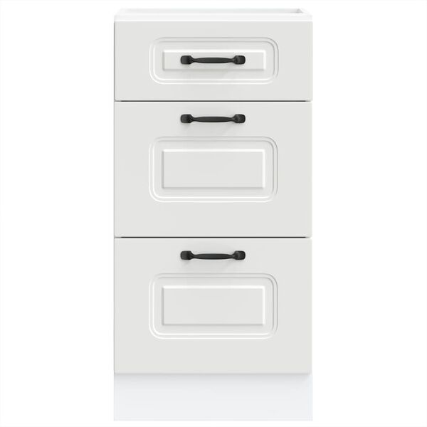 vidaXL Kitchen Base Cabinet Kalmar White Engineered Wood