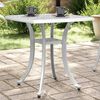 vidaXL Garden Table White 53x53x53 cm Cast Aluminium
