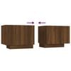 vidaXL 3 Piece TV Cabinet Set with LED Lights Brown Oak Engineered Wood