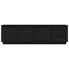 vidaXL TV Cabinet Black 156x37x45 cm Solid Wood Pine