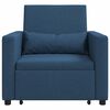 vidaXL Single Sofa Bed Reclining Blue 90 x 165 x 87 cm Fabric