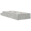 vidaXL Storage Bed Frame Concrete Grey 100 cm Engineered Wood