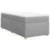 vidaXL Box Spring Bed with Mattress Light Grey 90x200 cm Fabric