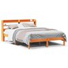 vidaXL Bed Frame with Headboard without Mattress Wax Brown 150x200 cm