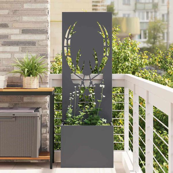 vidaXL Garden Privacy Screen Anthracite 50 x 140 cm Cold-rolled steel