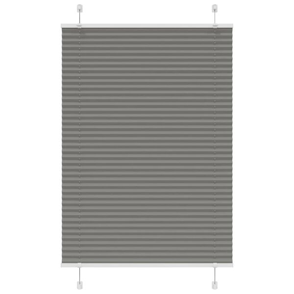 vidaXL Pleated Blind Anthracite 90x150 cm Fabric Width 89.4 cm Polyester