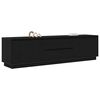 vidaXL TV Cabinet with LED Lights Black Oak 193.5x41x50 cm
