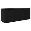 vidaXL Wall-mounted TV Cabinet Set Black Oak Engineered Wood