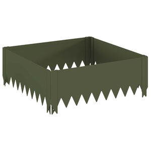 vidaXL Lawn Edging 60 x 60 x 20 cm Steel Olive Green