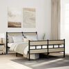vidaXL Metal Bed Frame without Mattress Sonoma Oak 140x200 cm