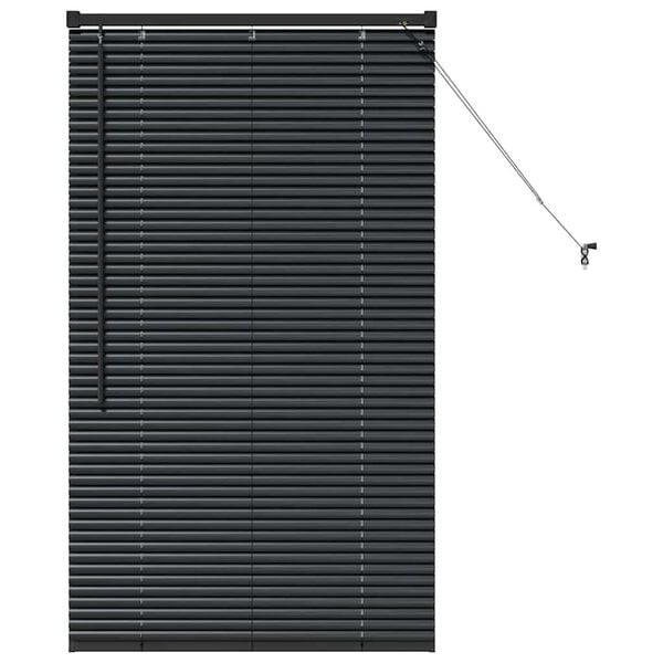 vidaXL Venetian Blinds Height Adjustable Black 130 x 70 cm Aluminium