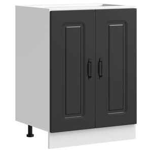 vidaXL Sink Base Cabinet Kalmar Black 60x46x81.5 cm Engineered Wood