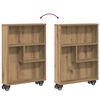 vidaXL Narrow Storage Trolley Artisian Oak 48x13x68 cm Engineered Wood