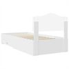 vidaXL Bed Frame with Headboard White 90 x 190 cm Engineered Wood