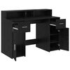 vidaXL Desk with Drawer Black oak 120 x 55 x 91 cm Engineered wood