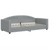 vidaXL Daybed with Trundle and Drawers Light Grey 90x190 cm Fabric