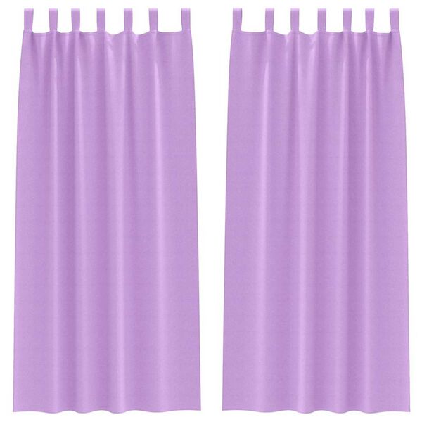 vidaXL Blackout Curtains with Rings 2 pcs Purple 245 x 140 cm