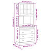 vidaXL Highboard VIGO 80x40x176 cm Solid Wood Pine